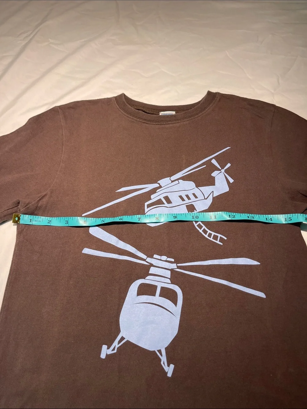 Gymboree Brown Long-Sleeve Tee with Light Blue Helicopter Graphic